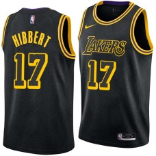 Los Angeles Lakers #17 Roy Hibbert Jersey -Black 2017-2018 City