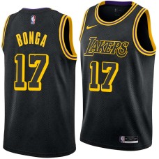 Los Angeles Lakers #17 Isaac Bonga Jersey -Black 2017-2018 City