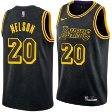 Los Angeles Lakers #20 Don Nelson Jersey -Black 2017-2018 City