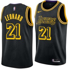 Los Angeles Lakers #21 Slick Leonard Jersey -Black 2017-2018 City