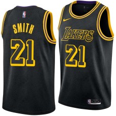 Los Angeles Lakers #21 Bobby Smith Jersey -Black 2017-2018 City