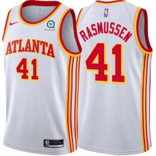 Atlanta Hawks #41 Blair Rasmussen Jersey -White