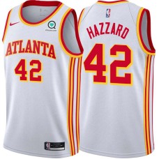 Atlanta Hawks #42 Walt Hazzard Jersey -White