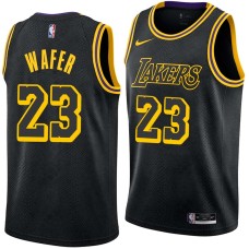 Los Angeles Lakers #23 Von Wafer Jersey -Black 2017-2018 City