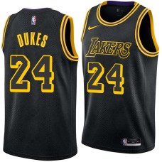 Los Angeles Lakers #24 Walter Dukes Jersey -Black 2017-2018 City