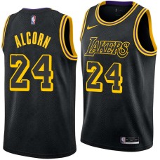 Los Angeles Lakers #24 Gary Alcorn Jersey -Black 2017-2018 City