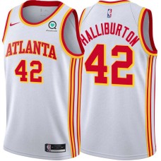 Atlanta Hawks #42 Jeff Halliburton Jersey -White