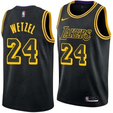 Los Angeles Lakers #24 John Wetzel Jersey -Black 2017-2018 City