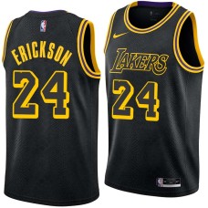 Los Angeles Lakers #24 Keith Erickson Jersey -Black 2017-2018 City