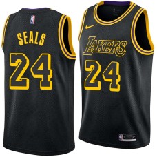 Los Angeles Lakers #24 Shea Seals Jersey -Black 2017-2018 City