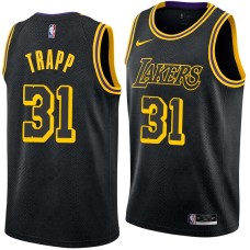 Los Angeles Lakers #31 John Trapp Jersey -Black 2017-2018 City