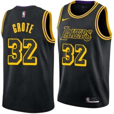 Los Angeles Lakers #32 Jerry Grote Jersey -Black 2017-2018 City