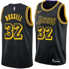 Los Angeles Lakers #32 Cazzie Russell Jersey -Black 2017-2018 City