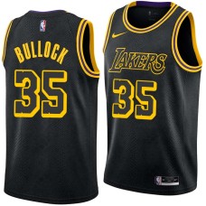 Los Angeles Lakers #35 Reggie Bullock Jersey -Black 2017-2018 City