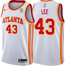 Atlanta Hawks #43 Clyde Lee Jersey -White