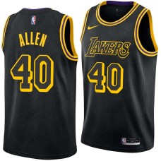 Los Angeles Lakers #40 Lucius Allen Jersey -Black 2017-2018 City