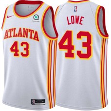 Atlanta Hawks #43 Sidney Lowe Jersey -White