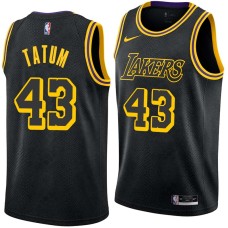 Los Angeles Lakers #43 Earl Tatum Jersey -Black 2017-2018 City