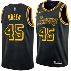 Los Angeles Lakers #45 AC Green Jersey -Black 2017-2018 City