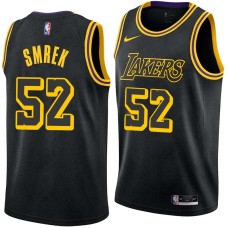 Los Angeles Lakers #52 Mike Smrek Jersey -Black 2017-2018 City