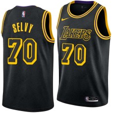 Los Angeles Lakers #70 Frank Selvy Jersey -Black 2017-2018 City