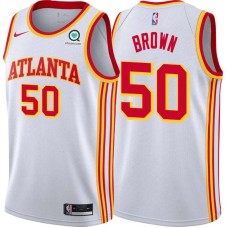 Atlanta Hawks #50 John Brown Jersey -White