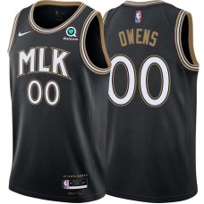 Atlanta Hawks #00 Red Owens Jersey -Black 2020-21 City