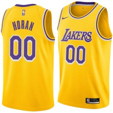 Los Angeles Lakers #00 Johnny Horan Jersey -Gold