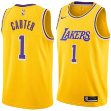 Los Angeles Lakers #1 Maurice Carter Jersey -Gold