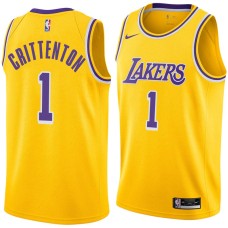 Los Angeles Lakers #1 Javaris Crittenton Jersey -Gold