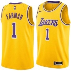 Los Angeles Lakers #1 Jordan Farmar Jersey -Gold