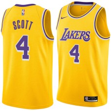 Los Angeles Lakers #4 Byron Scott Jersey -Gold