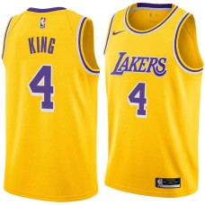 Los Angeles Lakers #4 Frankie King Jersey -Gold