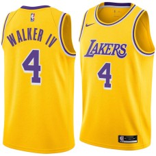 Los Angeles Lakers #4 Lonnie Walker IV Jersey -Gold