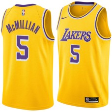 Los Angeles Lakers #5 Jim McMillian Jersey -Gold