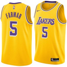 Los Angeles Lakers #5 Jordan Farmar Jersey -Gold