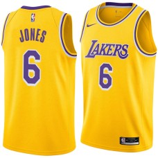 Los Angeles Lakers #6 Eddie Jones Jersey -Gold