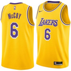 Los Angeles Lakers #6 Jelani McCoy Jersey -Gold