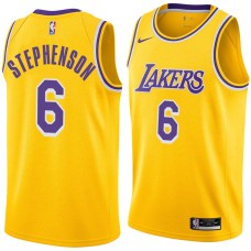 Los Angeles Lakers #6 Lance Stephenson Jersey -Gold