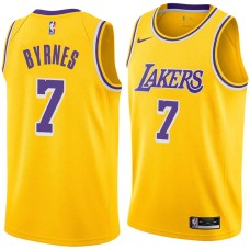 Los Angeles Lakers #7 Marty Byrnes Jersey -Gold