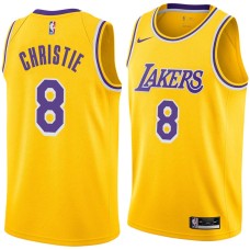 Los Angeles Lakers #8 Doug Christie Jersey -Gold