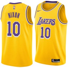 Los Angeles Lakers #10 Norm Nixon Jersey -Gold