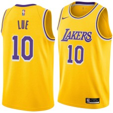 Los Angeles Lakers #10 Tyronn Lue Jersey -Gold