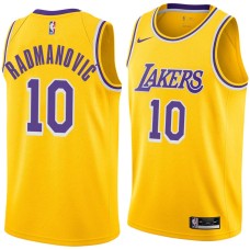 Los Angeles Lakers #10 Vladimir Radmanovic Jersey -Gold