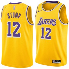 Los Angeles Lakers #12 Gene Stump Jersey -Gold