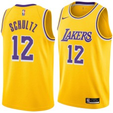 Los Angeles Lakers #12 Howie Schultz Jersey -Gold