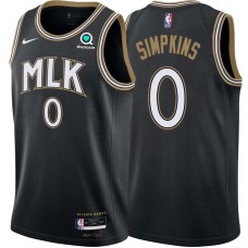 Atlanta Hawks #0 Dickey Simpkins Jersey -Black 2020-21 City