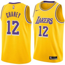 Los Angeles Lakers #12 Don Chaney Jersey -Gold