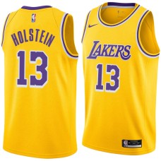 Los Angeles Lakers #13 Jim Holstein Jersey -Gold