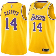 Los Angeles Lakers #14 Earl Gardner Jersey -Gold